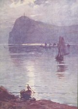A Heaton Cooper - Bradda Head, Port Erin (Moonlight)