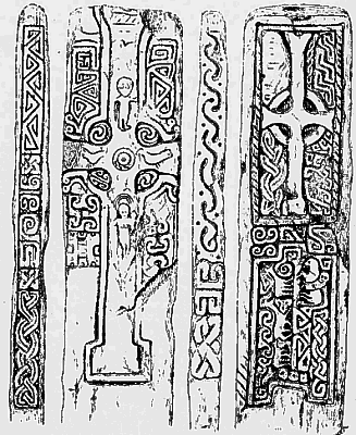 Cross-slab showing Celtic art