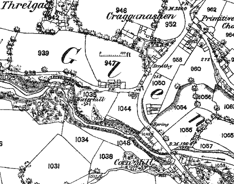 plan Glenmaye village 1868