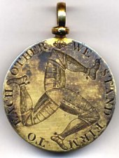 Obverse Knights of Laxey  - Sir William Vaughan 1752