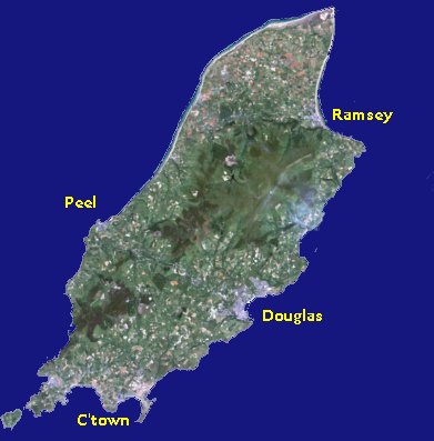 Satellite Image of Isle of Man