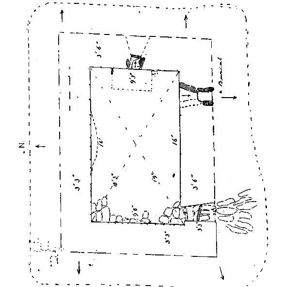 Plan of Keeill Vreeshy, Marown